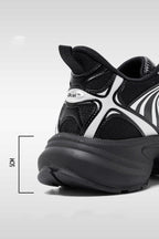 Black Silver Disk Runtech Sneakers