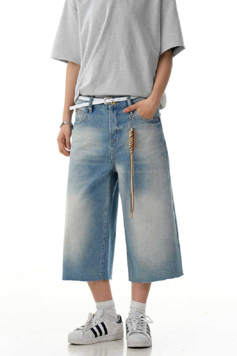 Raw Hem Washed Jorts