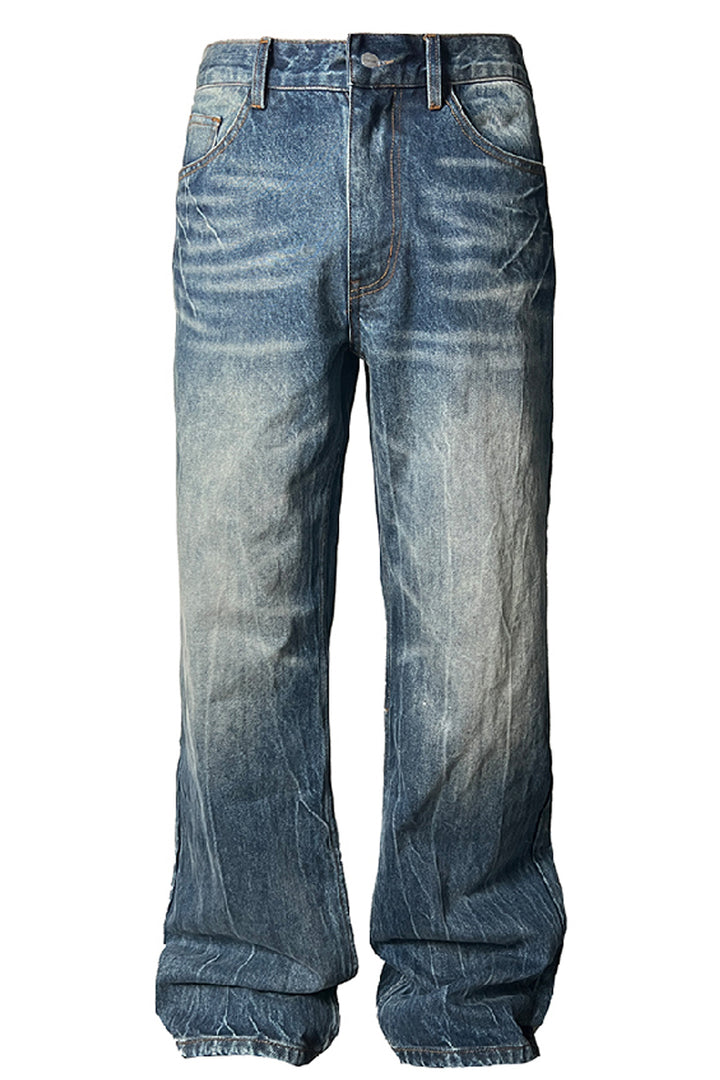 Flash Whisker Washed Flared Jeans