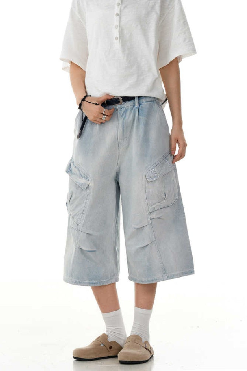 Blue Multi Pocket Jorts