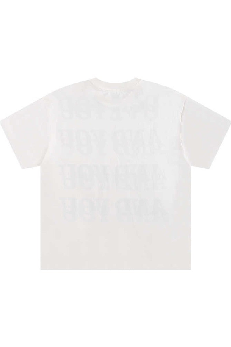 Slogan Lettering Crewneck Tee