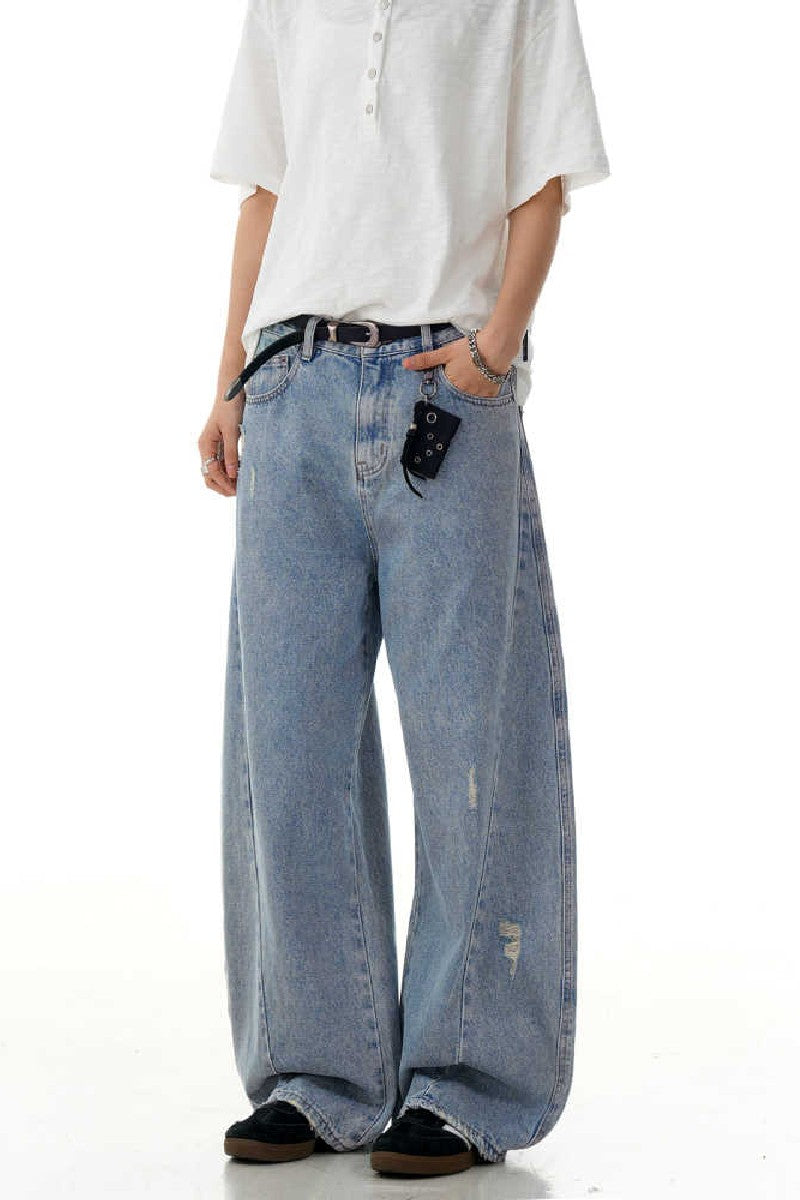 Distressed Blade Banana Jeans