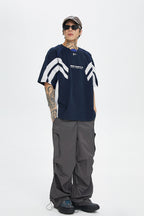 Color Block Cotton Vintage Tee