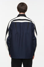 Asymmetric Colorblock Stripe L/S Shirt