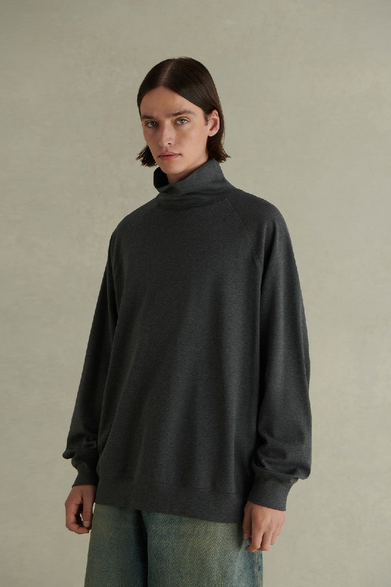 High Neck Stretch Long Sleeve Tee