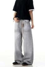 Grey Straight Fit Jeans