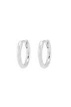 Matte Silver Hoop Earrings