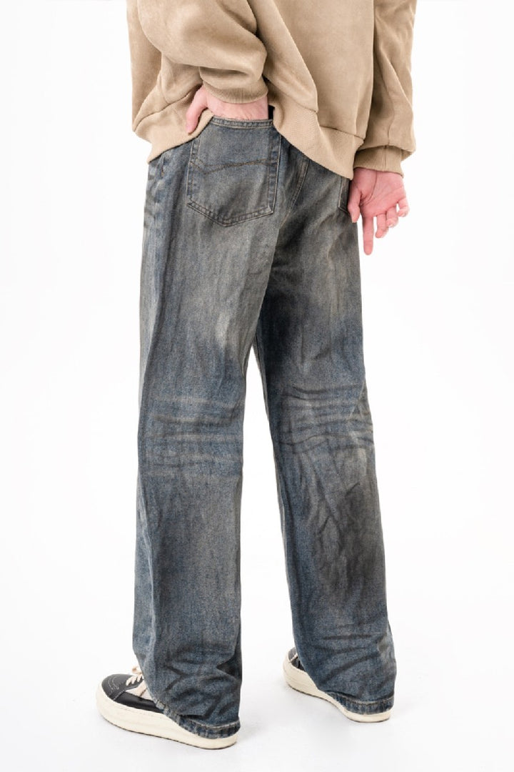 Straight Dirty Loose Jeans
