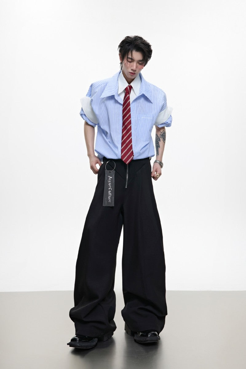 Layered Stripe Oxford Shirt