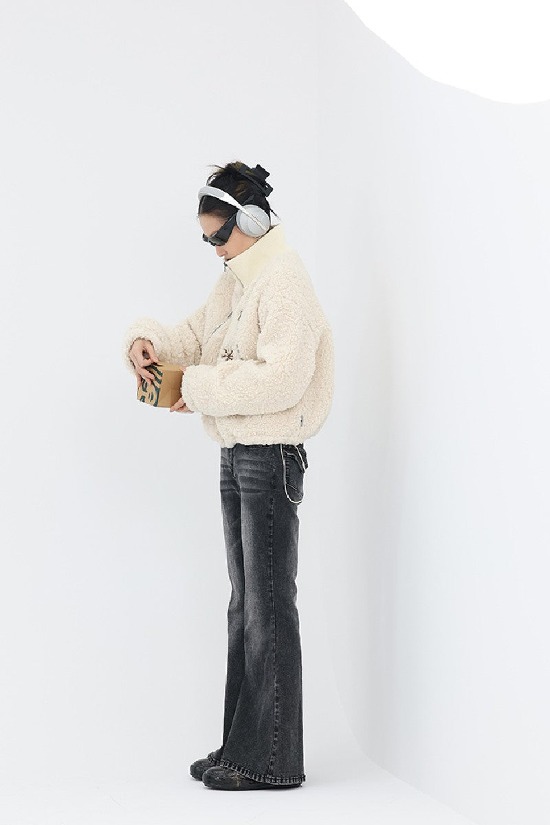 Luxe Embroidered Sherpa Jacket