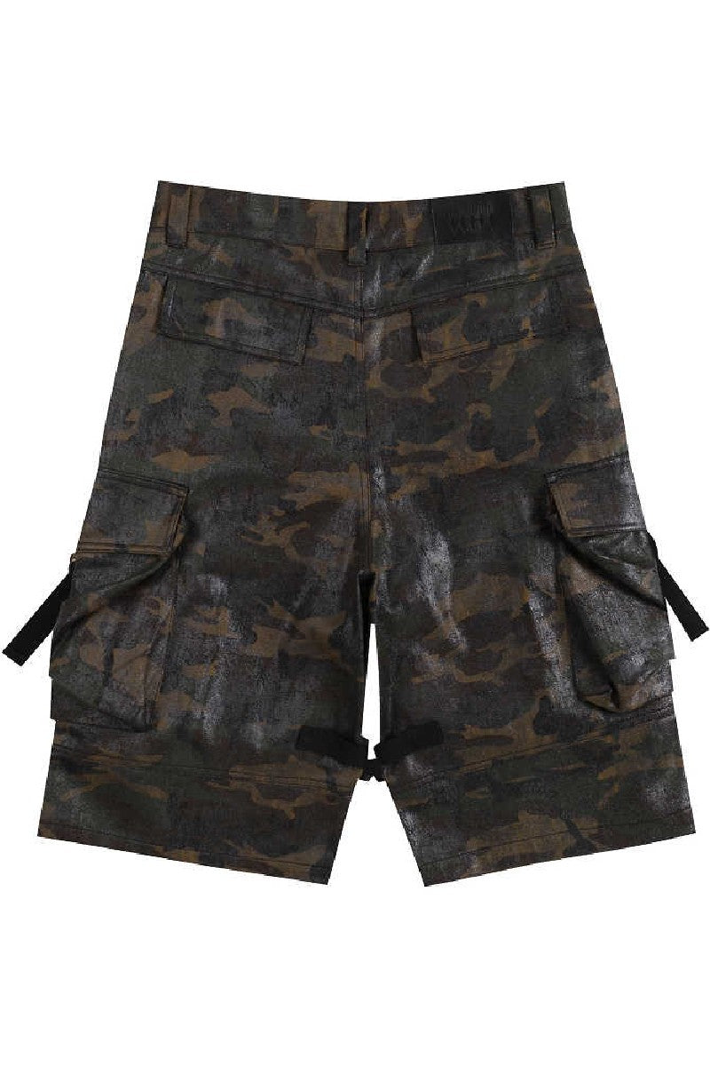 Waxed Camo Pocket Shorts