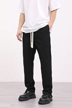 Drawstrings Straight Trousers