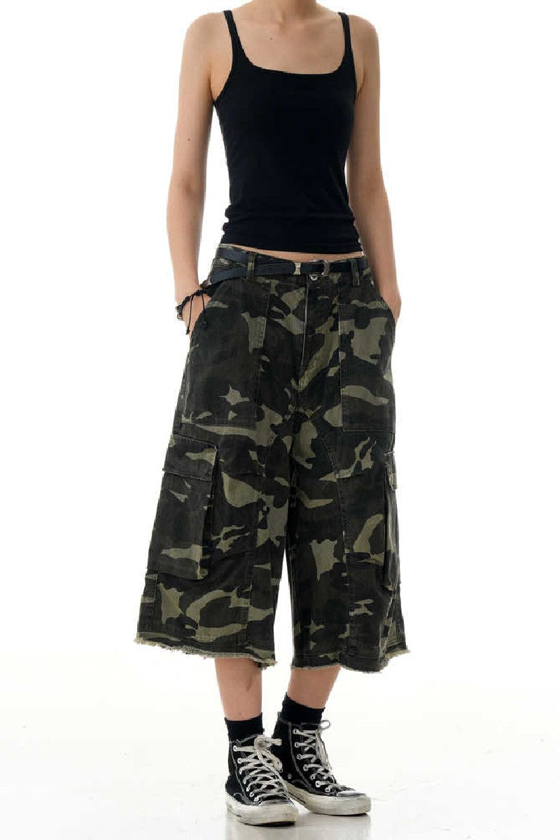 Camo Deconstructed Cargo Jorts