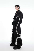 Deconstructed Textured Cropped Blazer