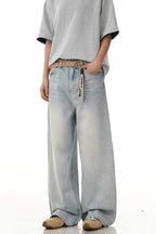 Cloud Blue Straight Jeans
