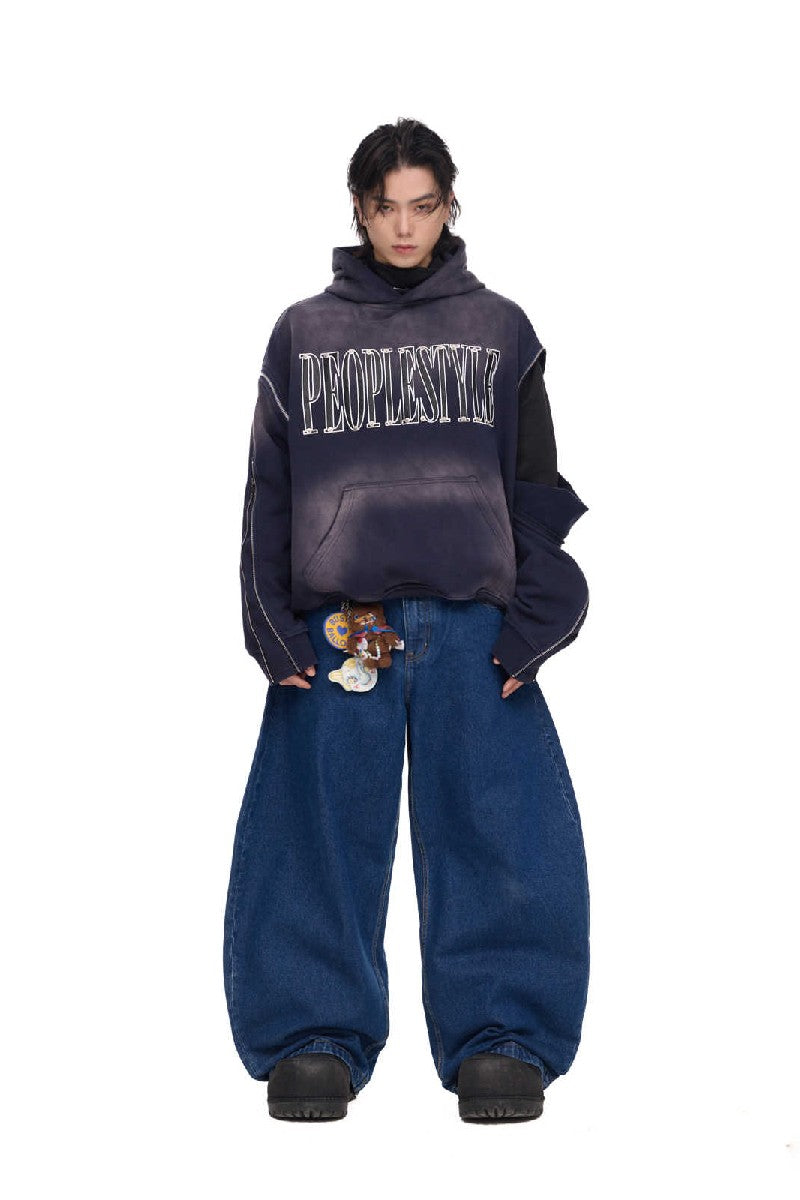 Vintage Wash Blade Leg Jeans