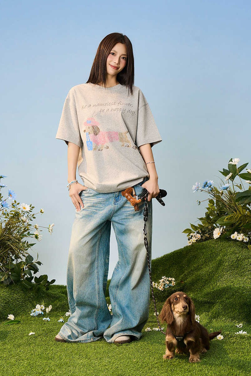 Line Dog Loose Fit Tee