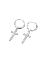 Cross Hoop Hip Hop Earrings