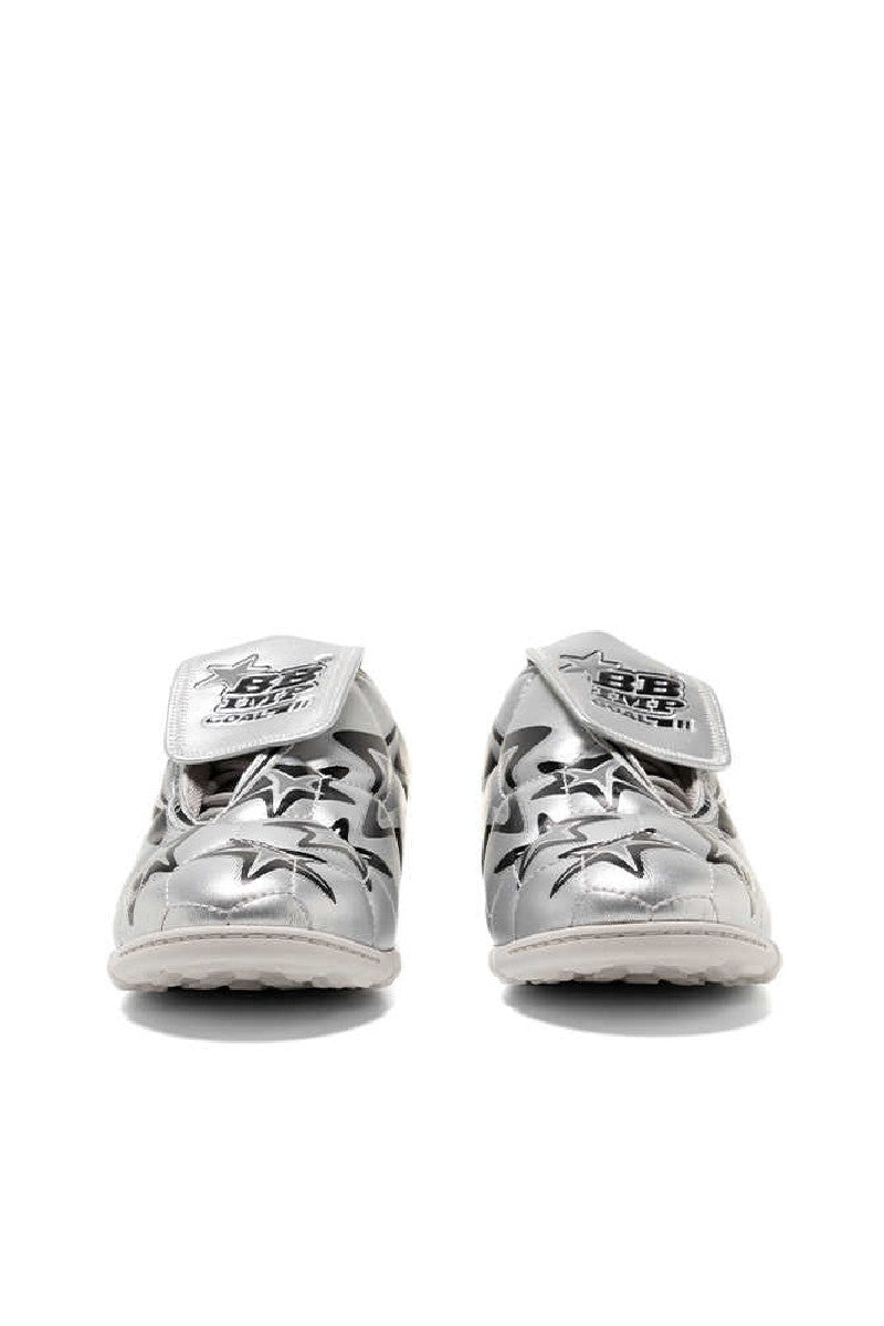 Silver Y2K Trainer Sneakers