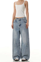 Distressed Blade Banana Jeans