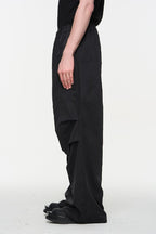 Pleated Elastic Waist Loose Casual Pants