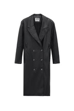 Sophisticated Leather Long Coat