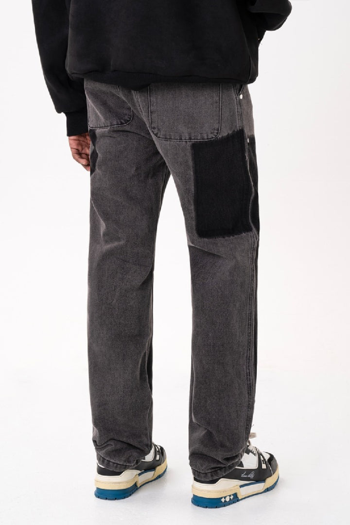 Contrast Double Knee Jeans