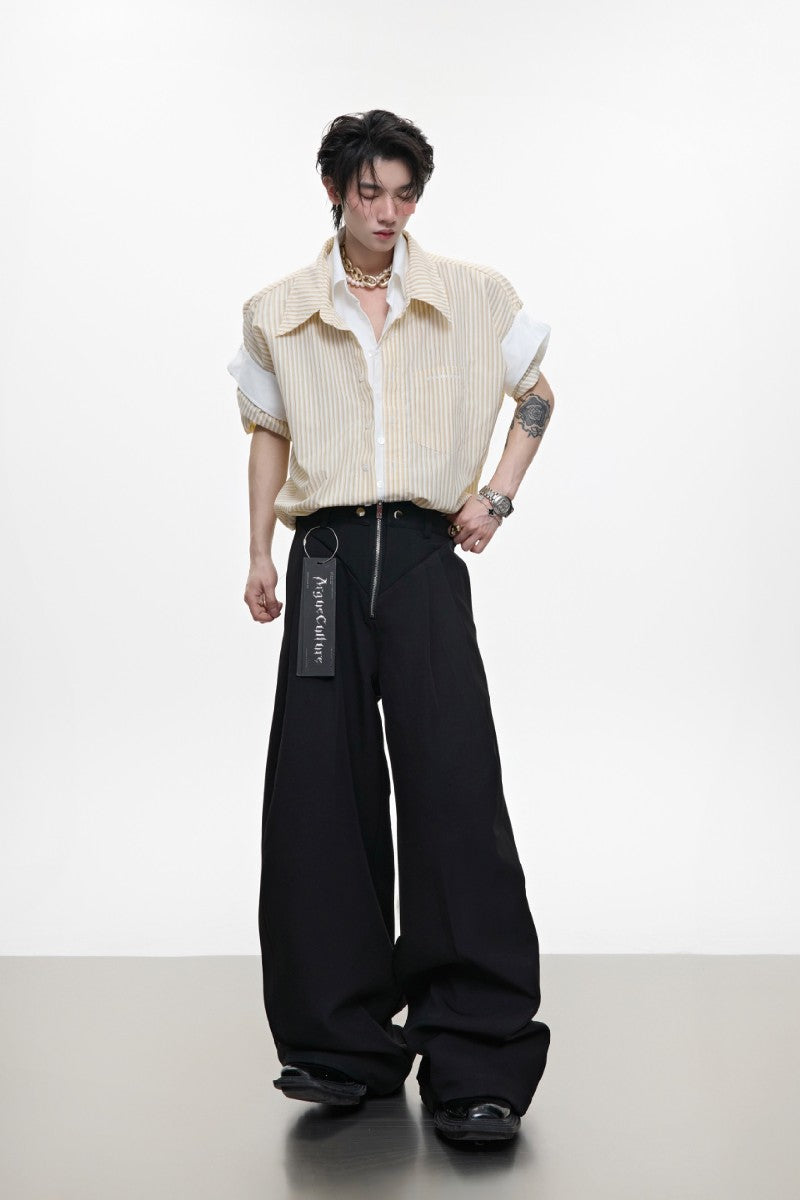 Layered Stripe Oxford Shirt