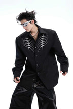 Embroidered Studded Spine Shirt