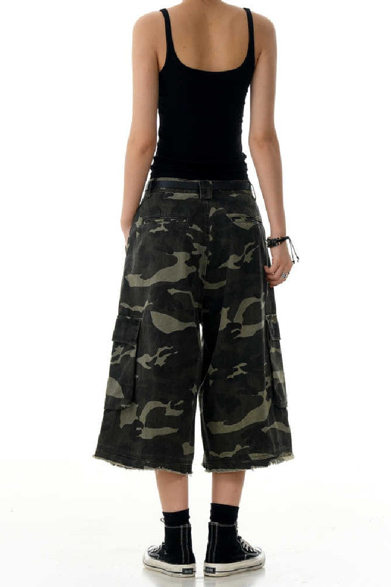 Camo Deconstructed Cargo Jorts