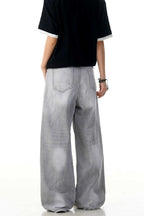 Grey Straight Fit Jeans
