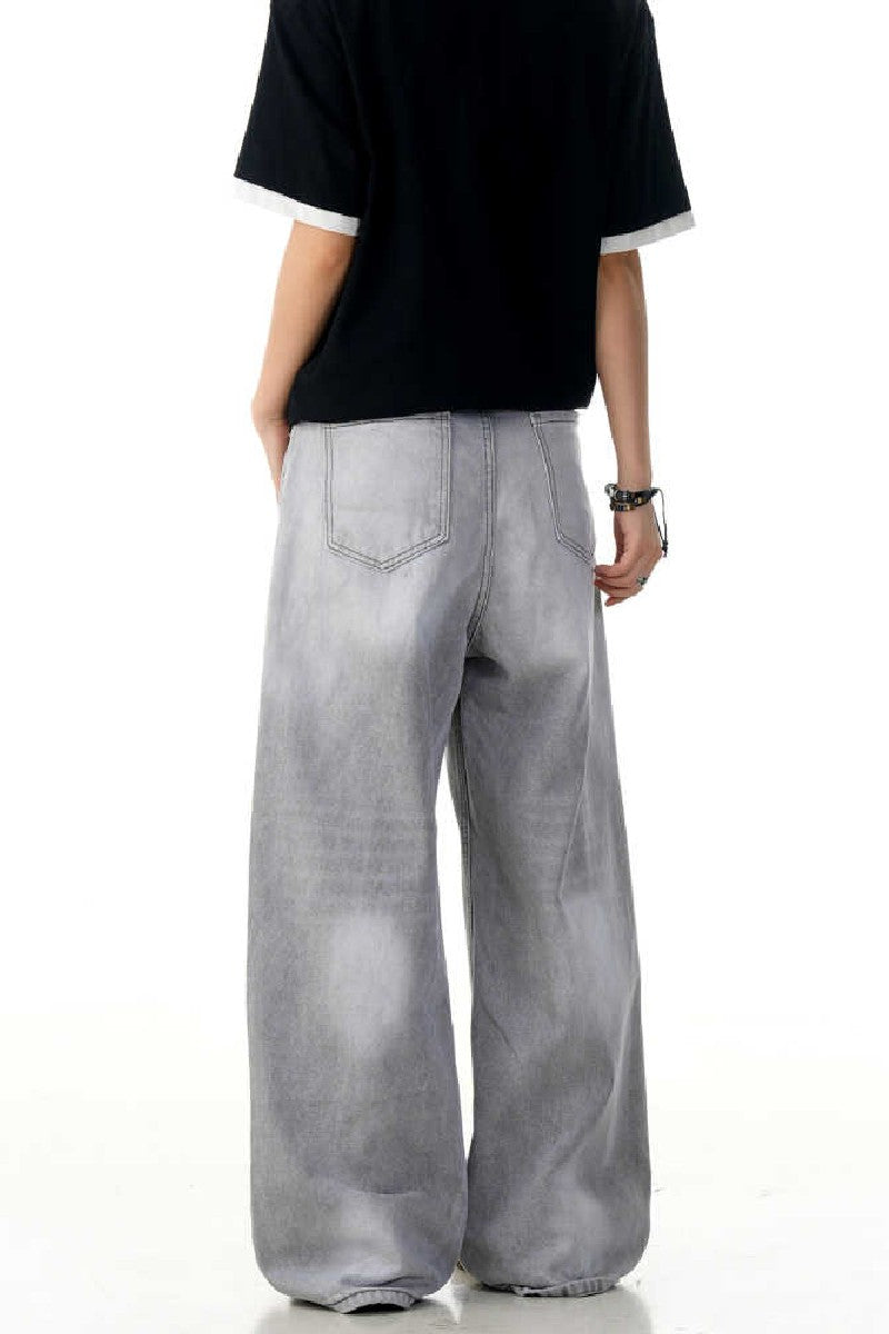 Grey Straight Fit Jeans