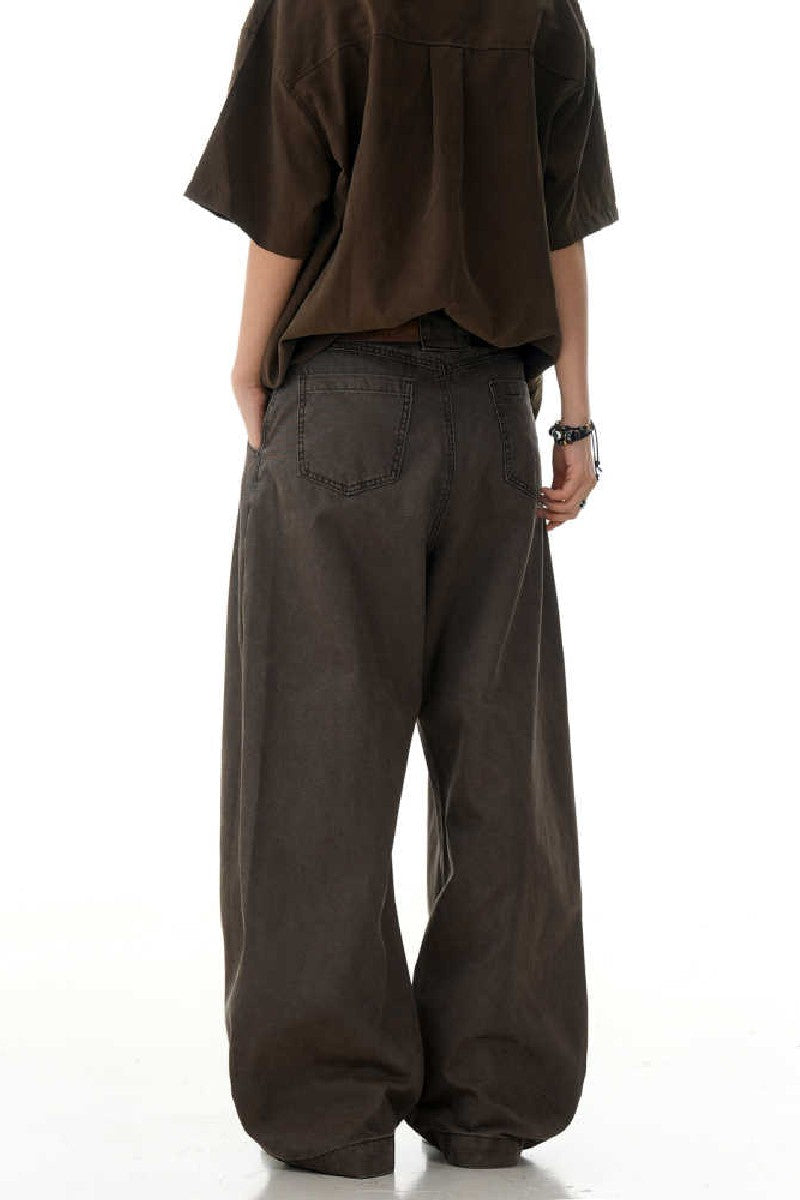 Brown Blade Deconstructed Jeans