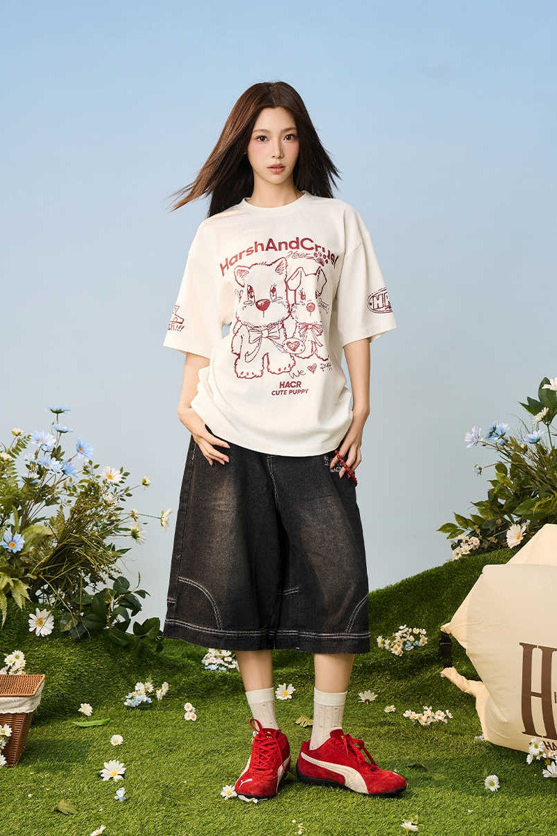 Handdrawn Dog Loose Tee