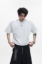 Deconstructed Buckle Shoulder Tee