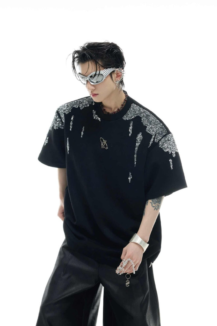 Sequin Irregular Luxe Tee