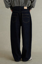 Unwashed Indigo Wide Leg Jeans
