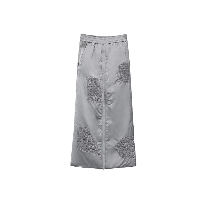 Structured Pleated Midi Skirt