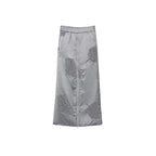 Structured Pleated Midi Skirt