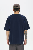 Color Block Cotton Vintage Tee