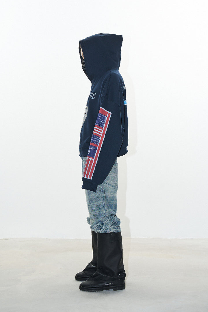 Boxy Dual-Sided Embroidered Hoodie