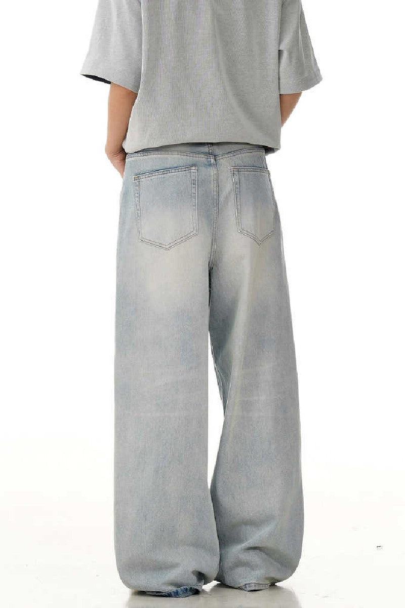 Cloud Blue Straight Jeans
