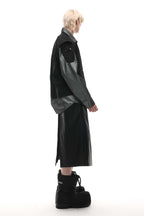 Double Layer Faux Leather Shorts