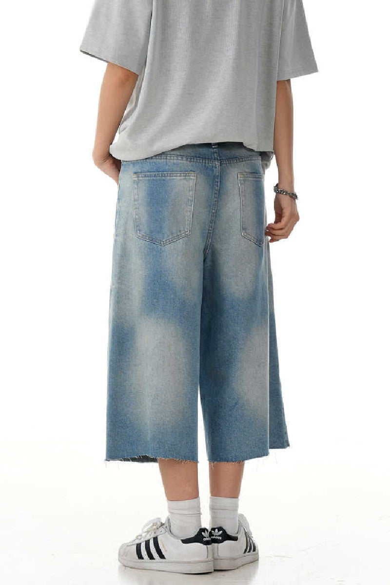 Raw Hem Washed Jorts