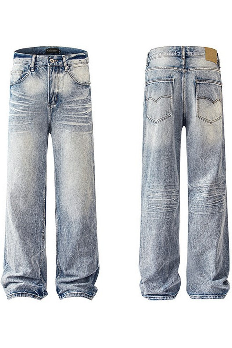 Washed Vintage Straight Jeans
