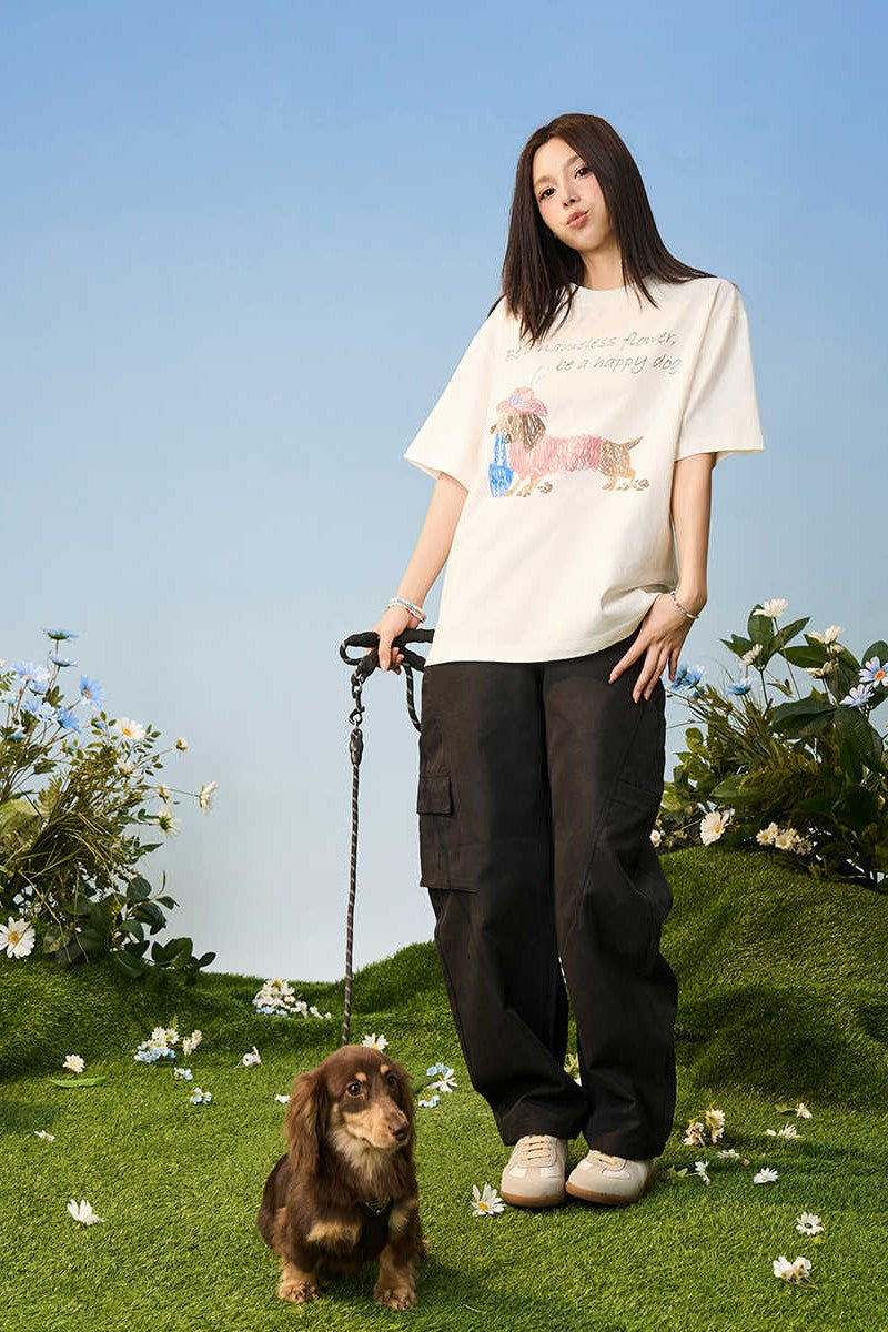 Line Dog Loose Fit Tee