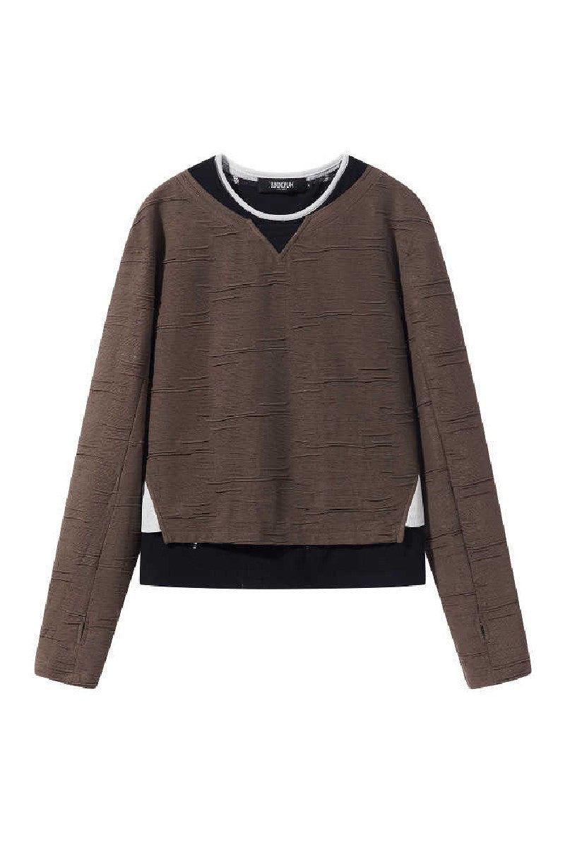 Layered Texture Long Sleeve Tee