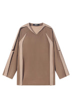 V-Neck Draped Long Sleeve Tee