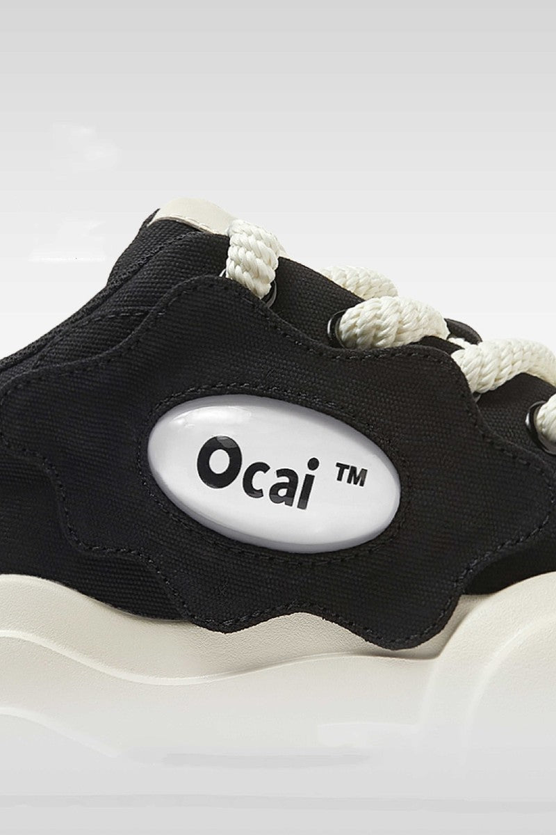 Black Smile Canvas Sneakers