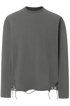 Distressed Cotton Long Sleeve